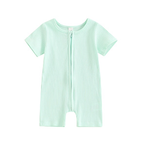 Combinaison bébé fille en coton et élasthanne de qualité supérieure, lot de stock, été, nouveau-né, hiver, manches courtes, fermeture éclair - Product Image 6