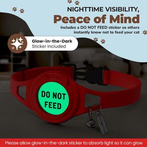 Roomi Cat Collar Red Hypoallergenic Silicone Breakaway Adjustable With <b>Bell</b> And Id Tag For <b>Small</b> Cats - Product Image 3