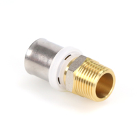 Fabrication CW617 laiton profil multimâchoires de haute qualité raccord pex multicouche plomberie raccord de tube d'eau raccord à pression en laiton