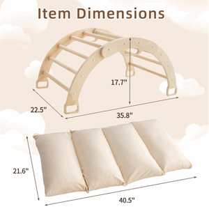 Montesori perlengkapan anak-anak, lengkungan panjat kayu Modern dapat dilipat dalam ruangan untuk ruang tamu - Product Image 2