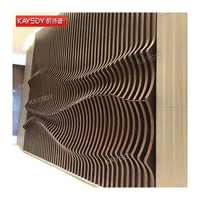 Panel deflector de listones de aluminio 3D, pared Cortina, materiales decorativos, perfiles de aluminio, Panel de pared de fachada Exterior