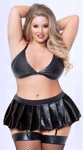 Lencería sexy de cuero para mujer gorda de talla grande Compartir <span class=keywords><strong>imagen</strong></span> más grande Ropa interior breve Disfraces sexy Lencería erótica - Product Image 4