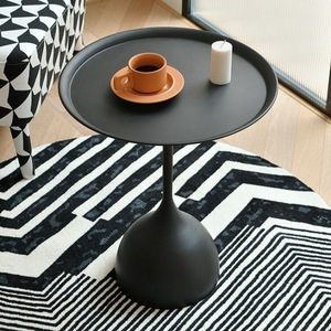 Coffee Modern Furniture <b>Sofa</b> Living Room Iron Art Light Luxury Marble Vintage Round Metal Side <b>Table</b> Bedroom - Product Image 4
