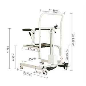 Levante a cadeira Pessoas deficientes Elevador hidráulico elétrico Elevador elétrico Cadeira de transferência paciente com Commode para deficientes