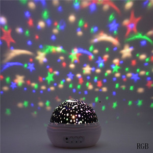 Luces LED de noche giratorias y automáticas, 360 grados, cambio de <span class=keywords><strong>Color</strong></span>, proyector de luz nocturna giratoria, giratoria, cielo estrellado - Product Image 1