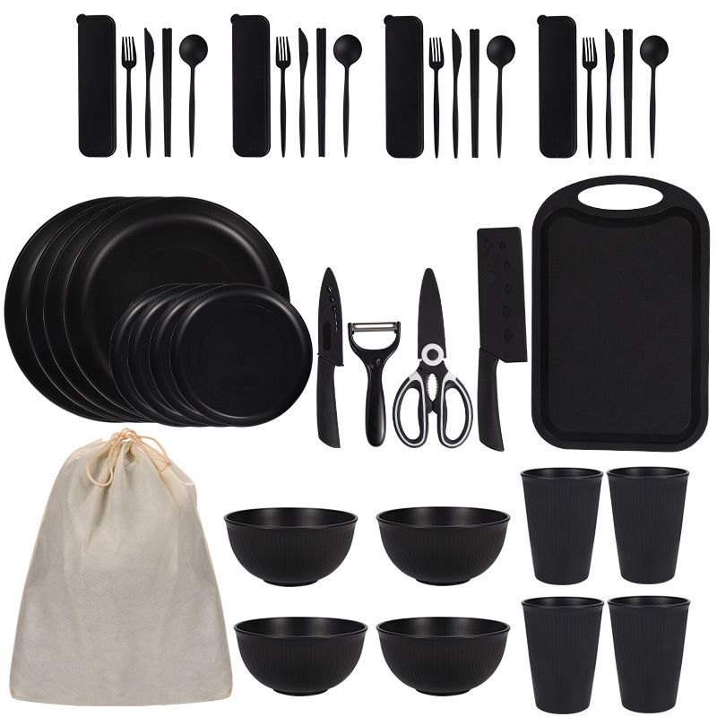 Cross-border Bowl Cup Plate Set - Eco-Friendly Dinnerware