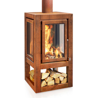 Nouveaux produits pour la maison, fours à granulés de bois sans fumée, cheminée d'extérieur en acier