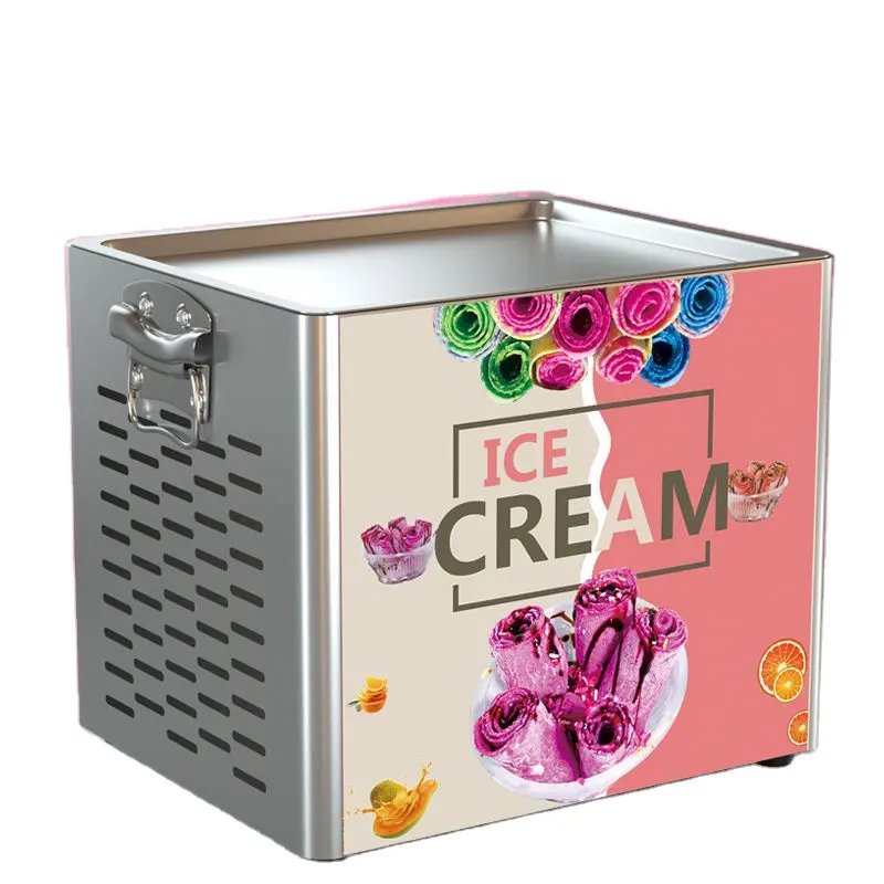 commercial mini Stainless Steel Frozen Ice Cream Rolls Frying Machine ice cream fryer