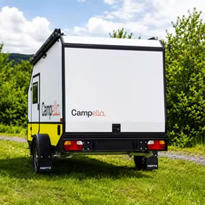 Tremendous Quality Low Cost <b>Storage</b> <b>Box</b> Campella Mini Caravan 2 Person Yellow Aluminum RV Small Travel Trailer With Rear Outdoor - Product Image 2