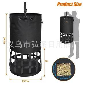 Bolsa de Almacenamiento de Heno para Caballos, Lona Negra, Contenedor de Alimento para Vacas, Hecho en Yiwu - Product Image 2