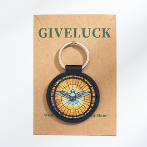 Giveluck Đức Trinh Nữ Maria Công Giáo Da Keychain Thời Trang Và Tùy Chỉnh Cho Tôn Giáo Trang Trí - Product Image 2