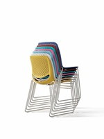Nouvelle Chaise de Bureau Exécutive pour Ventes Directes, Chaise de Formation, de Conférence et de Négociation, en Plastique Empilable, Sans Accoudoirs, Dossier Ouvert, Moderne