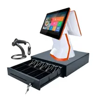 All-in-one 15" Monitor Based Windows 10 or Android 11 Touch Desktop Tablet Pos Terminal Point Of Sale Cash Pc-pos With scanner