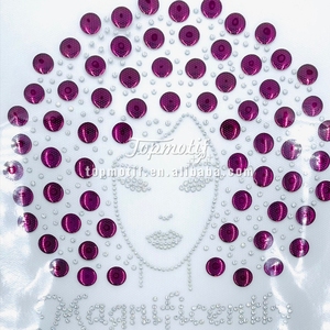 พลอยเทียมรูปสาวแอฟโฟรประดับพลอยเทียมสำหรับเสื้อยืดพลอยเทียมสไตล์พรีเมี่ยมสำหรับตกแต่งเสื้อผ้าออกแบบได้ตามต้องการ - Product Image 2