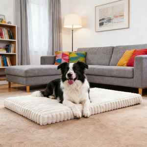 Cama para Perro Grande, Cama Ortopédica para Mascotas con Superficie de Felpa Suave y Espuma de Caja de Huevos, Lavable a Máquina, con Base Antideslizante - Product Image 1
