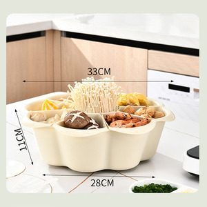 Plat de service rotatif multifonctionnel en plastique <span class=keywords><strong>pour</strong></span> légumes et plats chauds, idéal <span class=keywords><strong>pour</strong></span> la vente en gros - Product Image 6