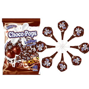 <span class=keywords><strong>Choco</strong></span> <span class=keywords><strong>Pops</strong></span> Sucettes en sachet, saveur yaourt au chocolat avec centre au caramel, friandises sucrées pour grignoter et partager - Product Image 4