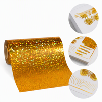 Feuilles de feuille d'or laser génériques 64cm*120m (matériau PET) pour impression sur papier et marquage à chaud - Durables, écologiques et lavables