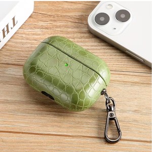 Nuevas Tendencias OEM Funda Protectora Rígida de Cuero PU con Diseño de Cocodrilo y Llavero para <span class=keywords><strong>Airpods</strong></span> Pro 3ra Generación 2026/2025 - Product Image 1