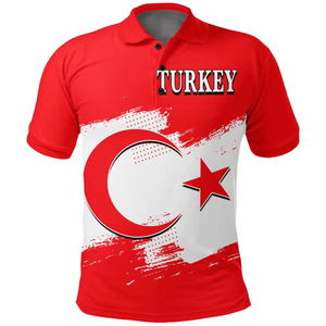 Vente en gros en vrac Turkiye Polos Vêtements d'é<span class=keywords><strong>t</strong></span>é Turquie Famous Place <span class=keywords><strong>T</strong></span>-shirts imprimés Polyester Chemises de golf pour hommes personnalisées - Product Image 3