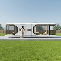 STAR CABIN X7 Maison Capsule Modulaire Futuriste en Acier Entièrement Meublée Préfabriquée Intelligente avec Garantie de Plus de 5 Ans pour Usage en Station Balnéaire