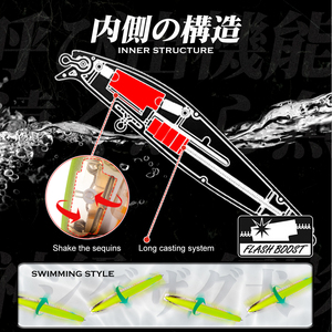 Leurre de pêche flottant Minnow 99mm 15g en tungstène, appât dur pour lancer loin, pour la pêche au bar en eau salée, vente en gros - Product Image 3