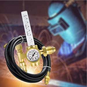 Débitmètre d'argon en laiton, vanne de réduction de pression de gaz, manomètre, vanne de pression de dioxyde de carbone avec tuyau de gaz de 10 pieds pour le soudage MIG/TIG - Product Image 4
