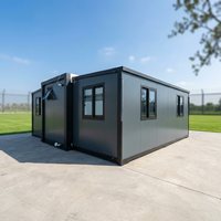 Maison conteneur pliable de 20 pieds, moderne, préfabriquée, compacte, étanche et isolée pour l'hébergement d'urgence