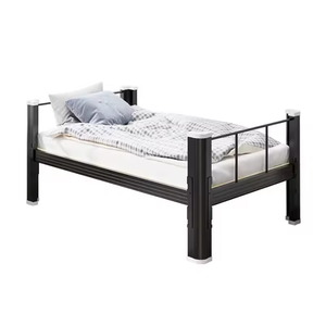 Cadre de lit simple pour chambre à coucher et mobilier scolaire Lit en métal en fer peu encombrant pour hôtels, auberges et filles - Product Image 1