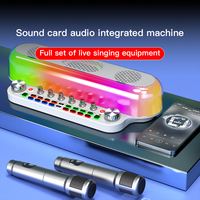 Kartu Suara SY12 Live Sound Card Dual Mikrofon Nirkabel 2.4G K68/K88 Surround 6D Lampu RGB Peredam Kebisingan Jangkauan 10m Speaker Dual 3W