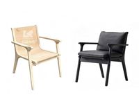 Chaise de salle à manger en chêne massif de style nordique Wabi-Sabi pour la maison moderne et le bureau