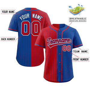 เสื้อเบสบอลแบบยูนิเซ็กซ์ ไซส์ใหญ่  ไม่มีลาย  ติดกระดุม  สีตัดต่อ  พิมพ์ลายแบบซับลิเมชั่น  ระบายอากาศได้ดี  แห้งเร็ว  ซับเหงื่อ 100% - Product Image 1