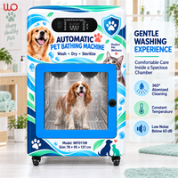 Machine de lavage, séchage et stérilisation commerciale en libre-service pour animaux de compagnie (chiens et chats), alimentée par borne de recharge, capacité 1,5 m³