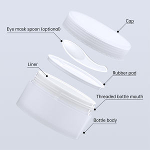 Frascos de crema cosmética con tapa y cuchara 80g 100g Embalaje de doble pared Tarro cosmético de boca ancha personalizado - Product Image 5