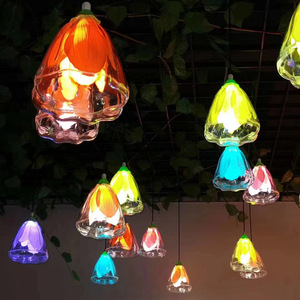 Lámpara colgante LED con forma de paraguas de loto, IP65, resistente al agua, para decoración de jardín, árbol, exterior - Product Image 4