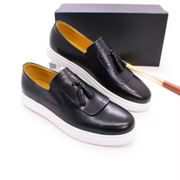 Chaussures Décontractées Homme en Cuir Véritable de Qualité Supérieure, Style Italien, Fait Main, Type Mocassins avec Pompons pour Sport et Skateboard