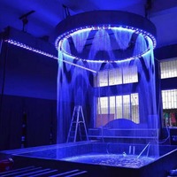 Rideau d'eau numérique professionnel en acier inoxydable à fibre optique CNC, design écologique et durable, 110-230V pour usage intérieur/extérieur