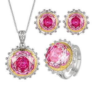 Ensemble de boucles d'oreilles pendantes florales en zircon plaqué or cuivre écologique 14-10 mm, bijoux pour femmes pour une élégance au quotidien - Product Image 1