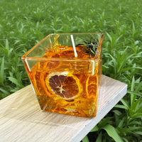Grenzüberschreitend Beliebte Whiskey-Orangen-Duftkerze Natürliches Gelwachs Rauchfrei Langanhaltend Ins-Style Geschenk