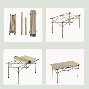 Wholesale Modern Small Carbon Steel Folding <strong>Table</strong> Outdoor Portable Camping Rolling <strong>Table</strong> for Picnic - Product Image 6