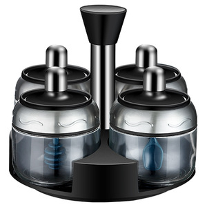 Aeofa 300ml 4 in 1 vaso di spezie in vetro di lusso nuovo Design con etichette a cucchiaio - Product Image 1