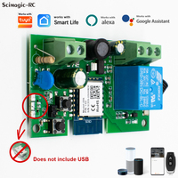 Module de commande de relais intelligent WiFi 1 canal pour moteur de porte de garage Tuya, compatible DC 85-250V avec minuterie, Alexa et Google Home