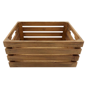 FSC Vegetable Cheap Fruit Gift Decorative Rustic Farmhouse Wood Box for Storage small natural wood crate