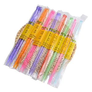 25 CM Colorful Plastic Stick Needle Scarf Hat Knitting Tool Thick Needle