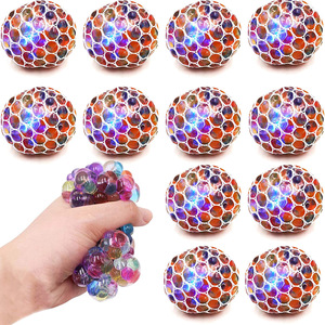 Wholesale 6cm Colorful <b>Squeeze</b> Grape Shape Mesh Squishy Fidget <b>Ball</b> Stress Relief Toys - Product Image 2