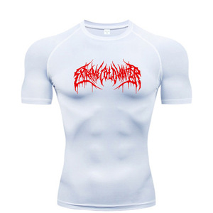 T-shirt da uomo per corsa e sport, maglia a compressione da uomo per fitness, top sportivo ad asciugatura rapida, maglia attillata da allenamento per palestra e corsa - Product Image 6