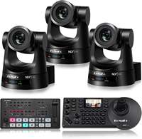 Caméra PTZ FoMaKo 1080P avec zoom optique 30X, suivi automatique IA, diffusion en direct, HDMI 3G-SDI PoE, pour églises, KN30Ax3+M1+KC608