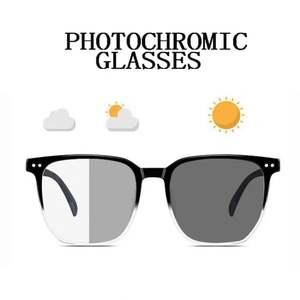 Gafas de Computadora con Lentes Intercambiables Gris Marrón, Montura Grande Cuadrada, Fotocromáticas, Anti Luz Azul, para Hombre y Mujer, 2025 - Product Image 2