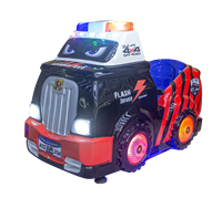 Manège pour enfants Highway 4x4 en fibre de verre, à monnayeur, avec jeu vidéo et balançoire, pour aire de jeux intérieure, 1 an, anglais