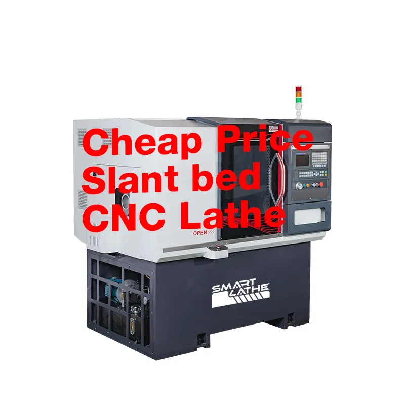 آلة مخرطة CNC عالية الدقة ، سرير معدني مائل ، سعر رخيص